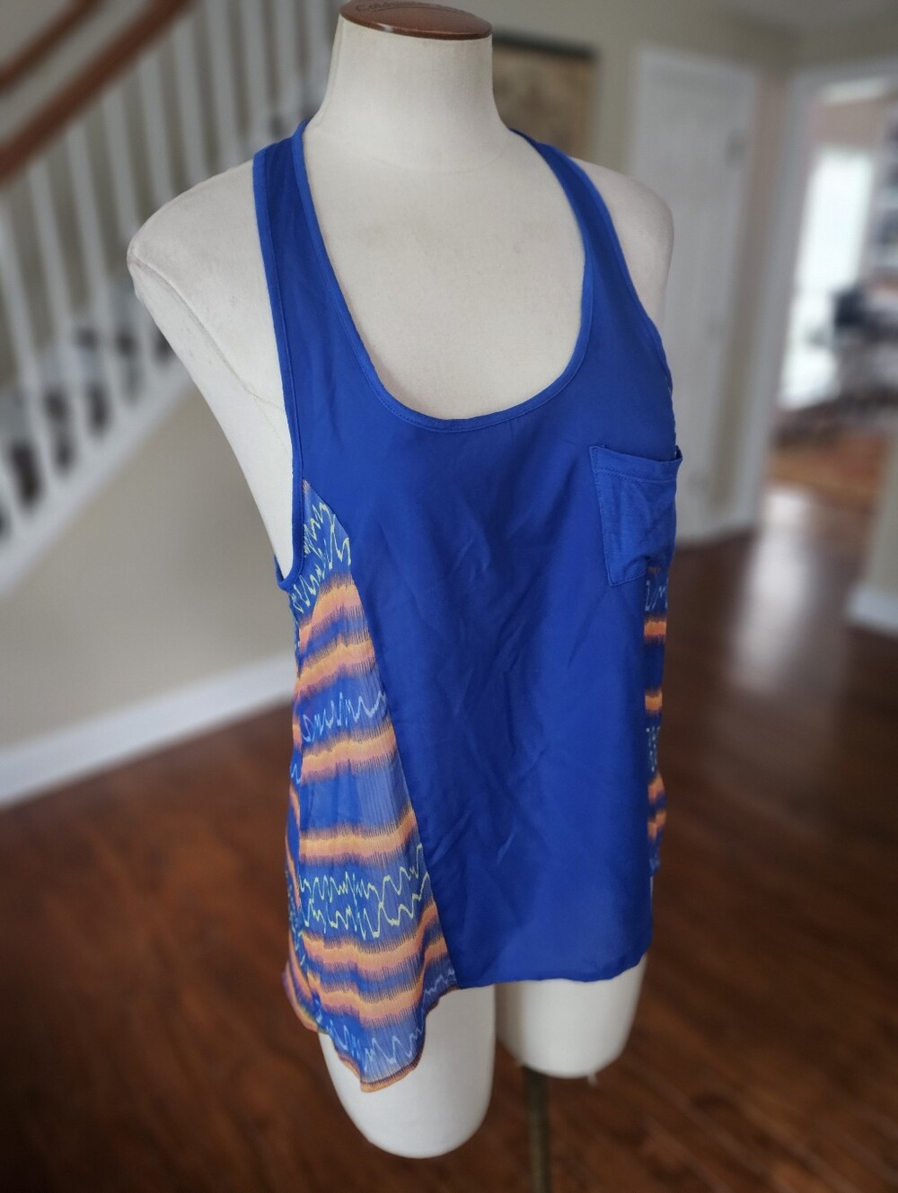 Jolt Blue Summer Top Medium